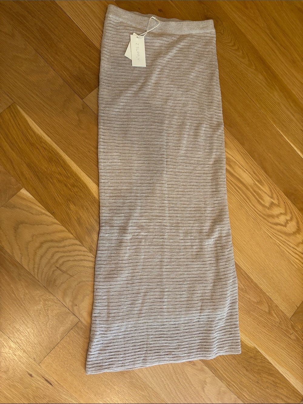 Z Supply Tan Knit Maxi Skirt